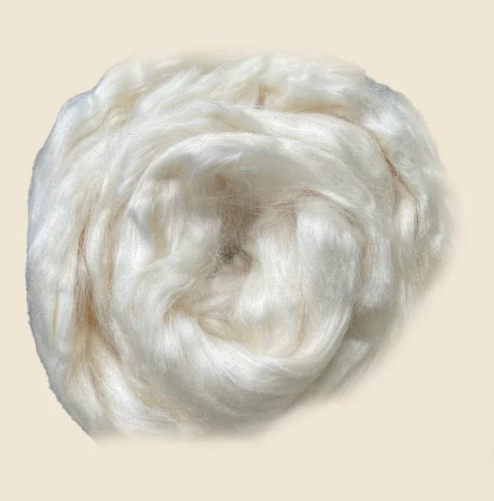 Raw Tussar silk fibre